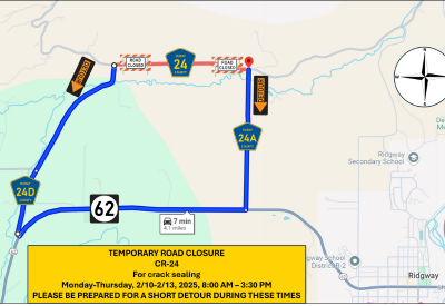 CR-24 Temporary closure notice Feb 10-13 2025