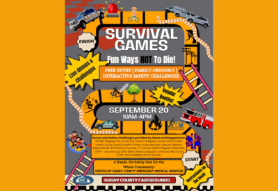 Survival Games graphic - Sept 20 at the Fairgrounds