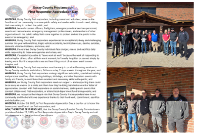 First Responder Appreciation Day Proclamation