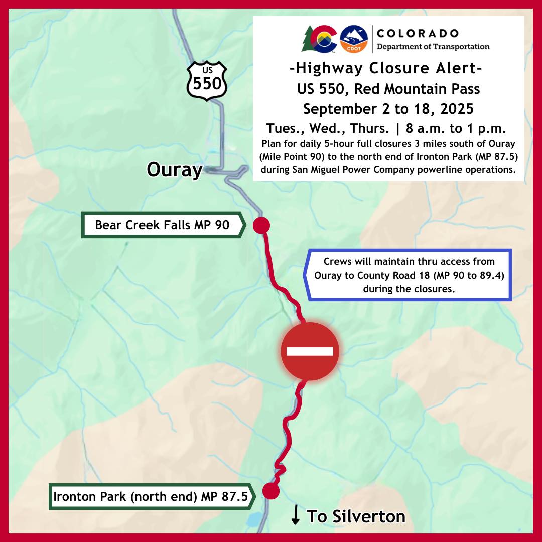Red Mtn SMPA Closure Sept 2-18 8am-1pm