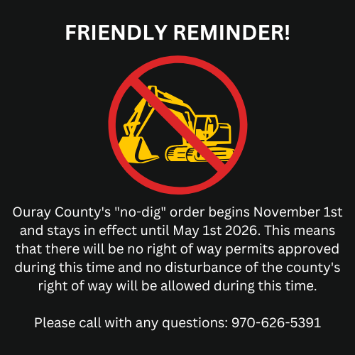Image: No Dig Order Nov 1-May 1